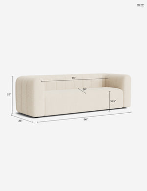 Rosamel Sofa : Talc Performance Linen / 87