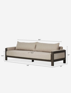 Sanford Outdoor Metal Sofa : Bronze