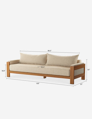 Sanford Outdoor Teak Sofa : Natural
