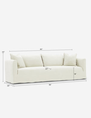 Seton Slipcover Sofa : Sage Linen