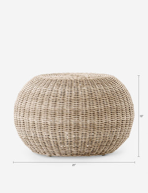 Lomina Outdoor Stool : Vintage White
