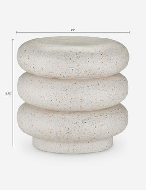 Nelson Indoor / Outdoor Stool : Ivory