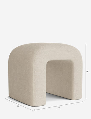 Tate Stool : Charcoal Performance Linen