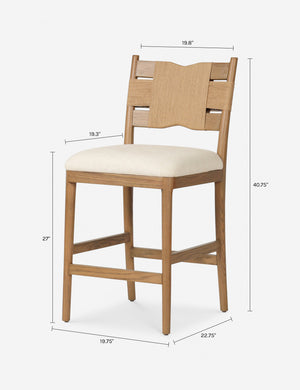 Tova Counter Stool by Amber Lewis x Four Hands : Light Oak