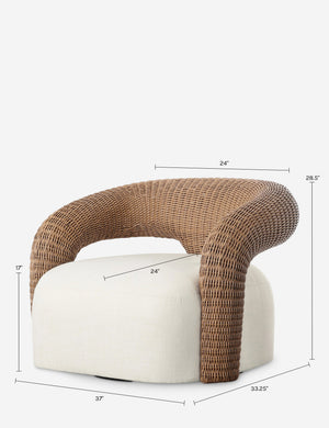 Hampton Outdoor Swivel Chair : Natural