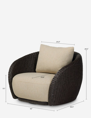 Polo Outdoor Swivel Chair : Tan