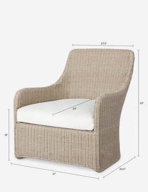 Toya Outdoor Swivel Chair : Vintage White