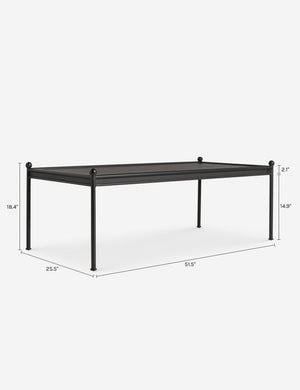 Leni Outdoor Coffee Table : Black