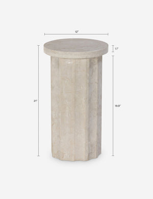 Abramo Drink Table : Cream Marble