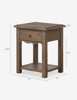 Bayla Side Table by Amber Lewis x Four Hands : Weathered Oak