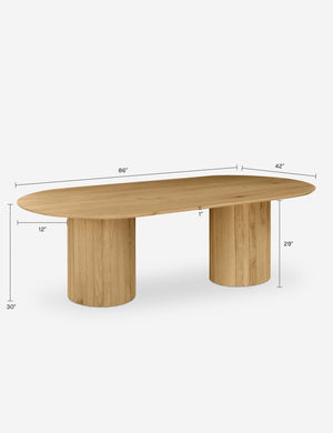 Benedict Oval Dining Table : Black