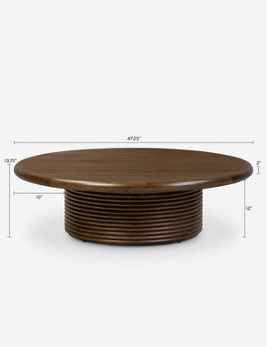 Bourdon Round Coffee Table : Brown