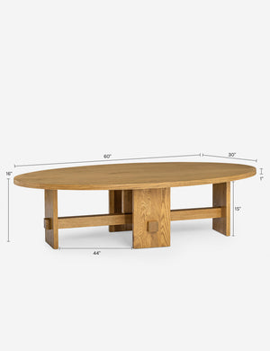 Campos Oval Coffee Table : Natural