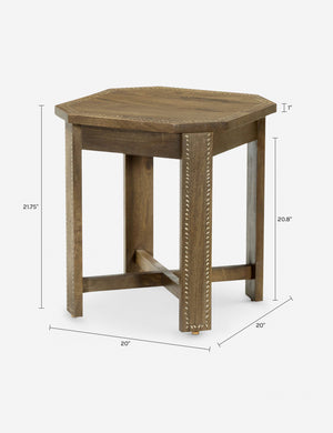 Cantu Side Table by Amber Lewis x Four Hands : Washed Taupe