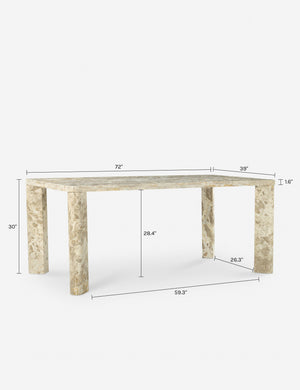 Cato Dining Table : Beige Marble