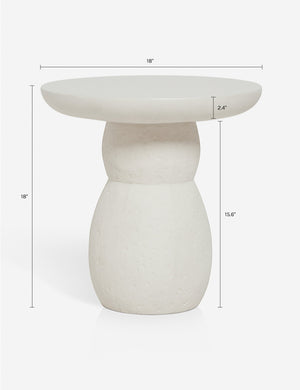 Clouded Round Side Table by Sarah Sherman Samuel