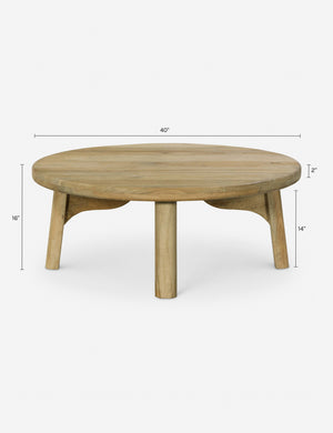 Coleridge Round Coffee Table : Natural