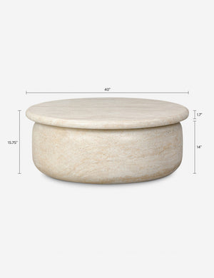 Dayna Coffee Table by Amber Lewis x Four Hands : Faux Travertine
