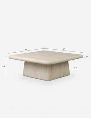 Dema Indoor / Outdoor Square Coffee Table : Natural