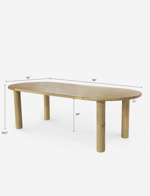 Dever Oval Dining Table : Natural