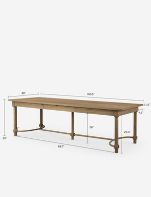 Edison Dining Table by Amber Lewis x Four Hands : Worn Oak