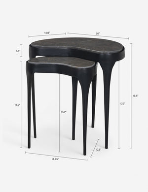 Ferriz Nesting Side Tables (Set of 2) : Gray Marble