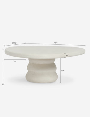 Hannu Indoor / Outdoor Round Coffee Table by Aimee Song : Ivory