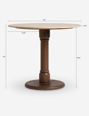 Jaffa Round Bistro Table : Smoked Oak