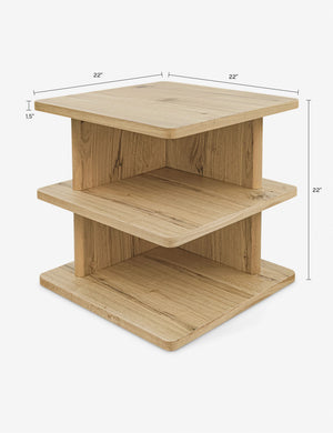 Khaza Side Table : Natural Oak