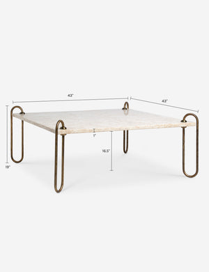 Open Box: Kimberly Square Coffee Table, Ivory Marble