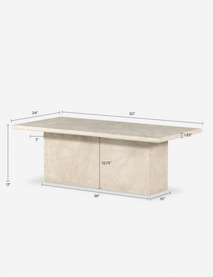 Open Box: Leonel Coffee Table, Cream Marble