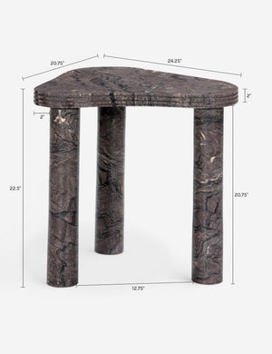 Pino Side Table : Plum Marble