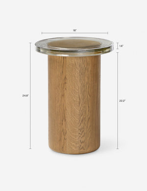 Rosenthal Side Table : Clear Cast Glass