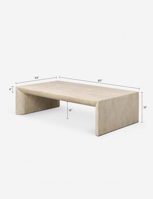 Sonder Coffee Table : Travertine