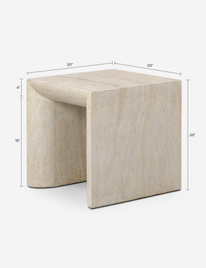 Sonder Side Table : Travertine