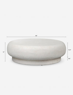 Sosie Indoor / Outdoor Round Coffee Table : White