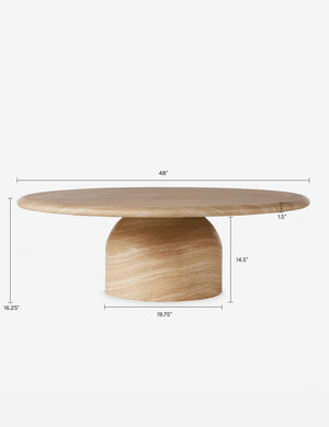 Vinci Round Coffee Table : Tan Marble