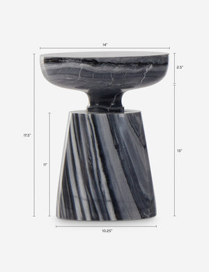 Zeller Side Table : Gray Marble