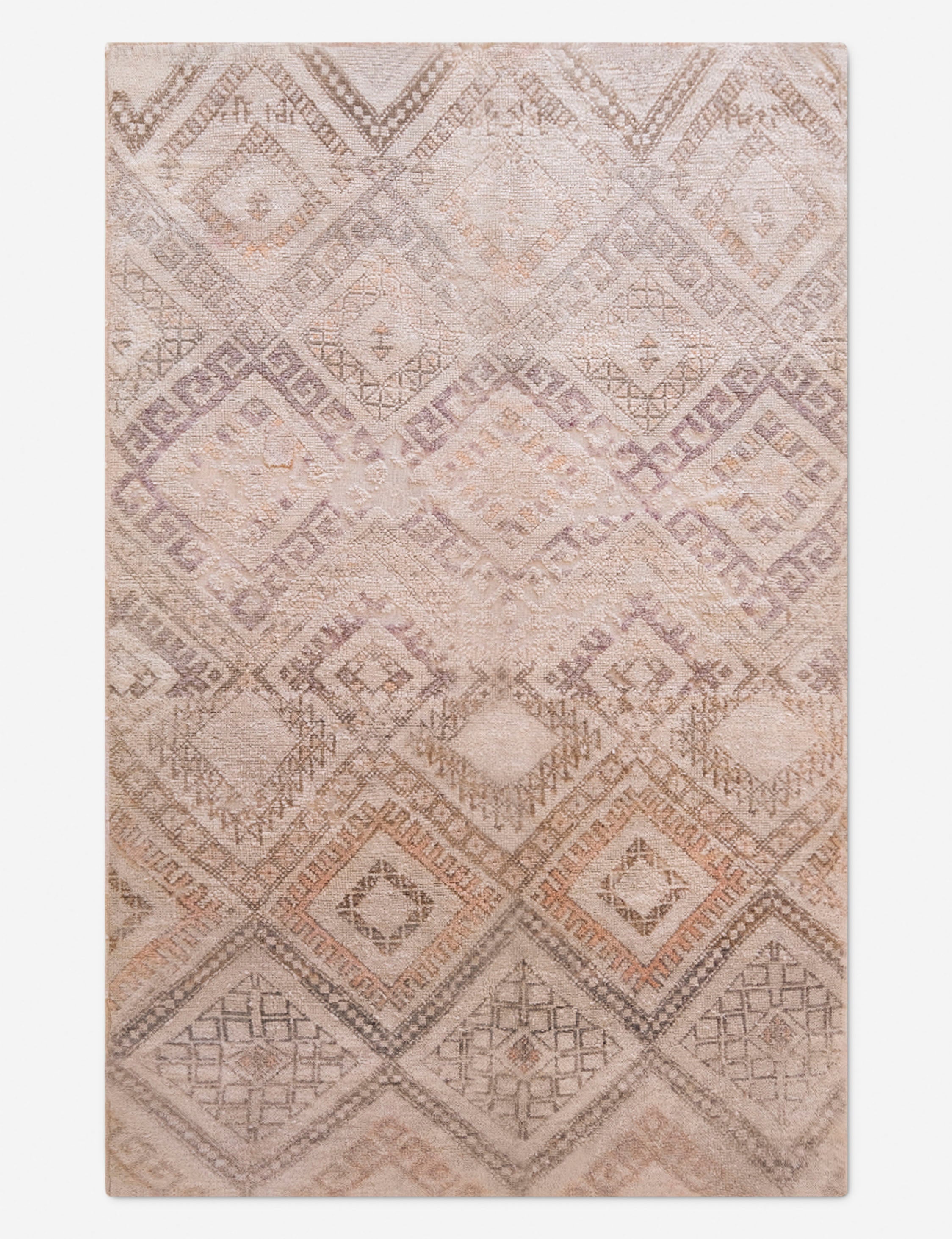 Vintage Moroccan Hand-Knotted Wool Rug No. 61, 6'7" x 10'4"