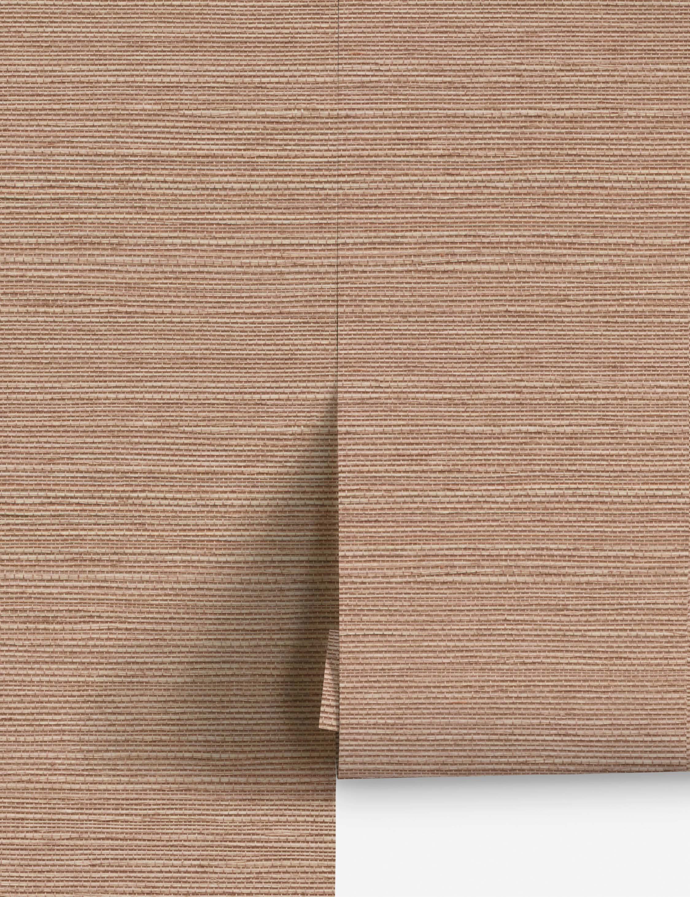 Beale Grasscloth Wallpaper, Sandstone - Swatch