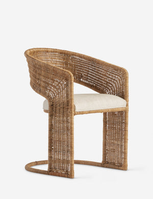 Open Box: Amado Dining Chair, Natural and Linen Weave