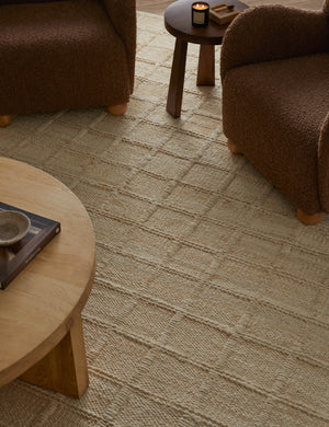 Harper Jute Rug Swatch  by Jake Arnold, Ivory