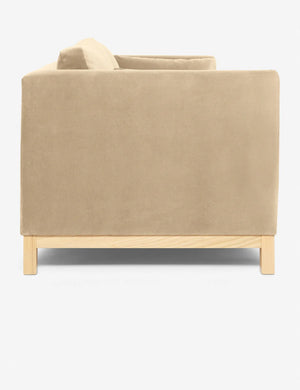 Side of the Brie Velvet Hollingworth Sofa