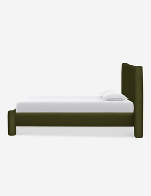 Side of the Loden Velvet Hyvaa Bed by Sarah Sherman Samuel