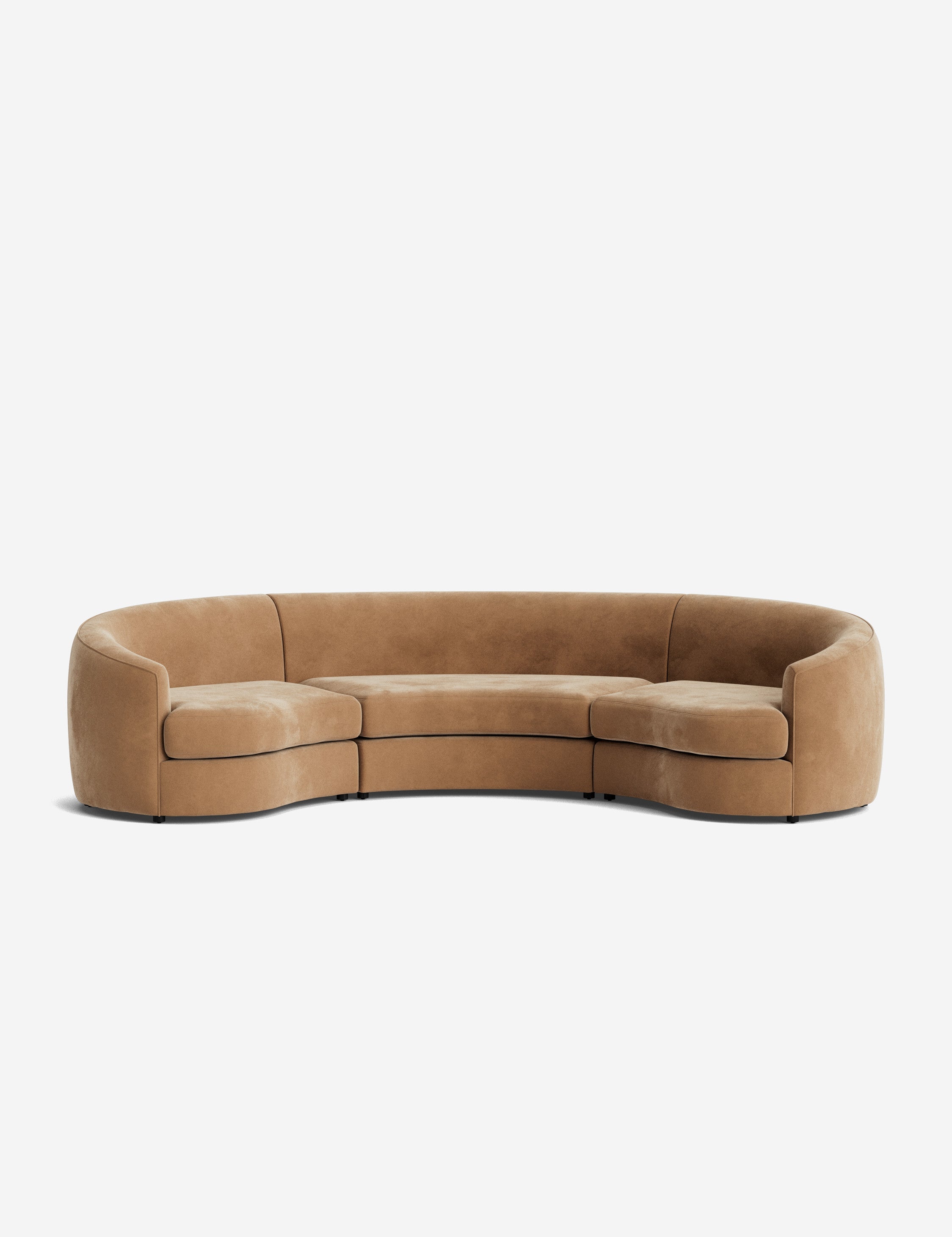 Open Box: Imada Modular Sectional Sofa, Caramel Vintage Velvet