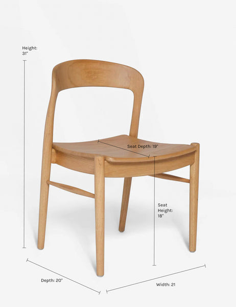 #color::natural | Dimensions on the Ida Dining Chair