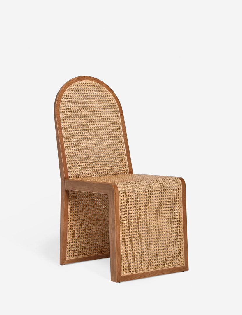 #color::light-espresso | Kapok woven cane sculptural dining chair by Carly Cushnie.