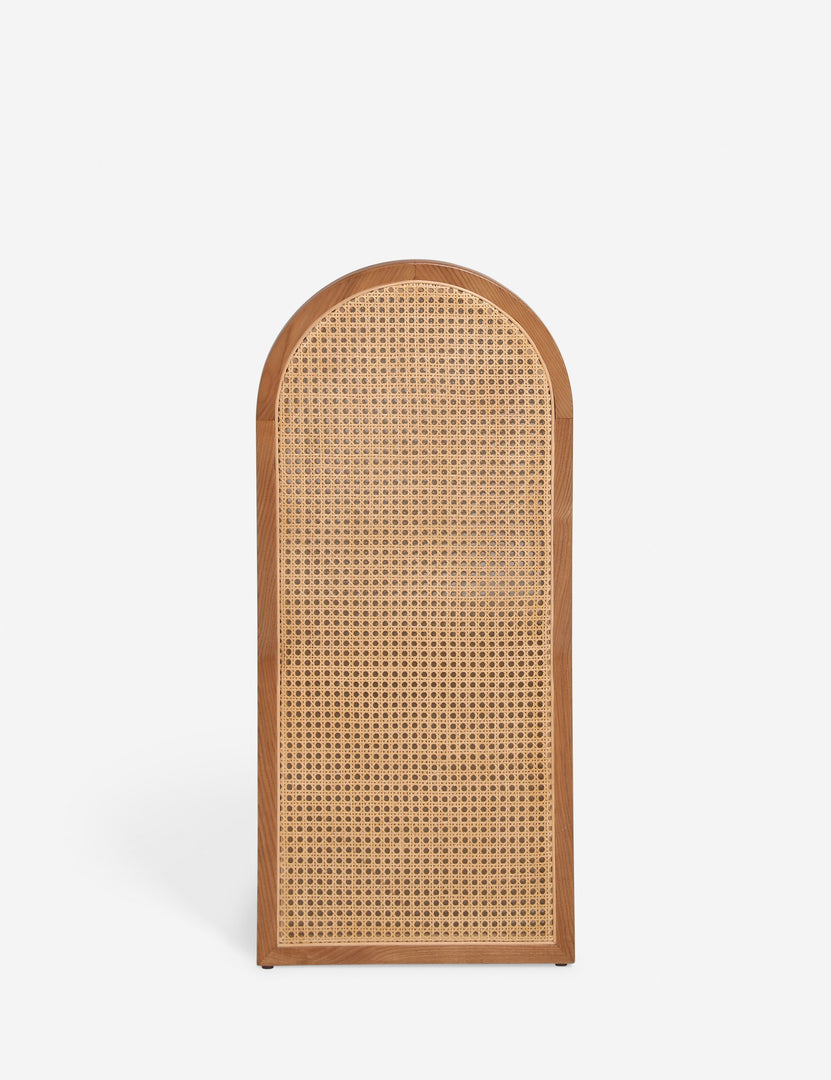 #color::light-espresso | Back of the Kapok woven cane sculptural dining chair by Carly Cushnie.