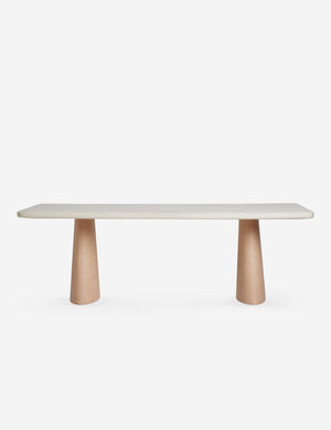 Keating sculptural two-toned outdoor dining table.