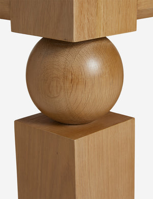 Close up of the Kent sculptural modern square side table.
